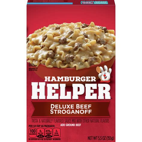 hamburger helper beef stroganoff ingredients